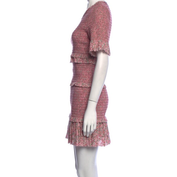 LoveShackFancy Floral Smocked Dress with Embroidery Detail Size M - Picture 4 of 13